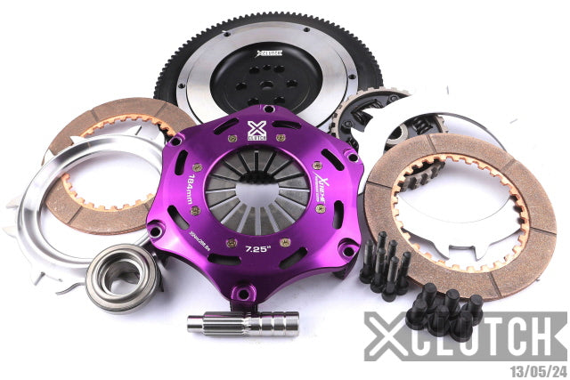 XClutch Stage 5 - 7.25" Twin Disc Sprung Ceramic Clutch Kit - Eagle Talon (1990) / Mitsubishi Galant Vr 4 (1991) & more