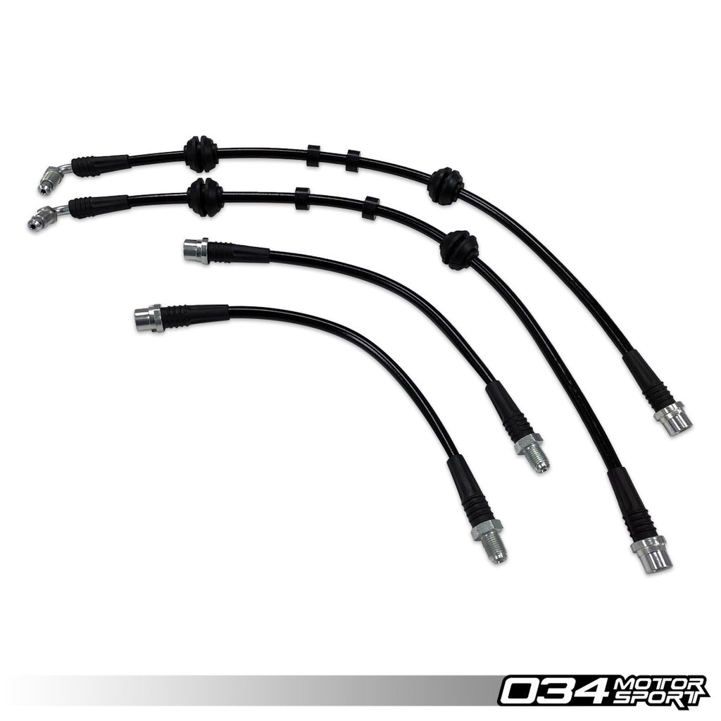 034Motorsport Stainless Steel Braided Brake Line Kit, Gen 1 & Gen 1.5 Audi R8 (4.2 V8 & 5.2 V10)