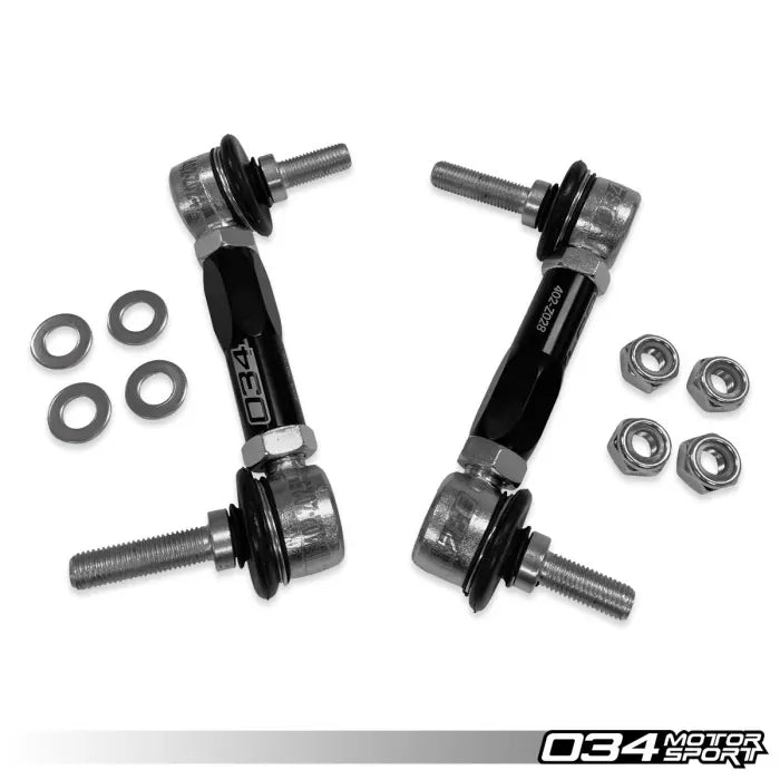 034Motorsport Dynamic+ Billet Adjustable Rear Sway Bar End Link Kit - 8P Audi A3 & VW MK5/MK6