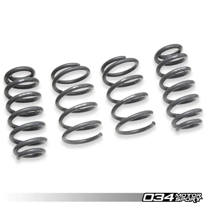 034Motorsport Dynamic+ Lowering Springs For 8V.5 Audi RS3