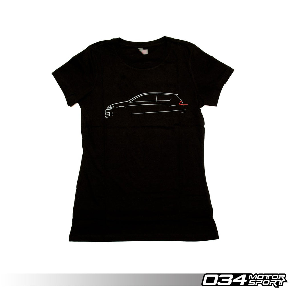 034Motorsport Womens T-Shirt, MkVII Volkswagen GTI Line Art