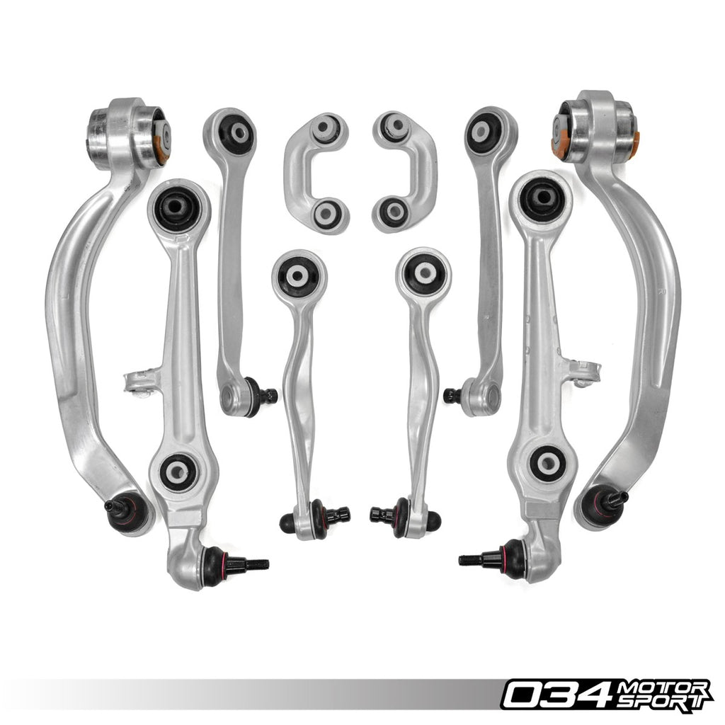 034Motorsport Control Arm Kit, Density Line, Early B5/C5 Audi S4/RS4 & A6/S6/RS6, B5 Volkswagen Passat with Aluminum Uprights