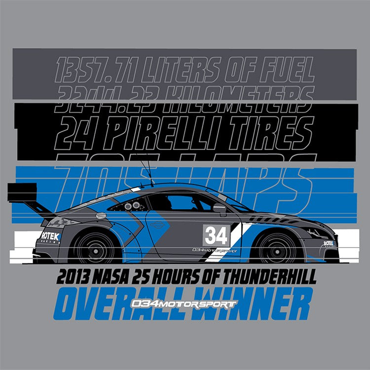 034Motorsport T-Shirt, 2013 NASA 25 Hours of Thunderhill Victory Commemorative, 034Motorsport / Rotek Racing Audi Sport TT RS VLN SP4T