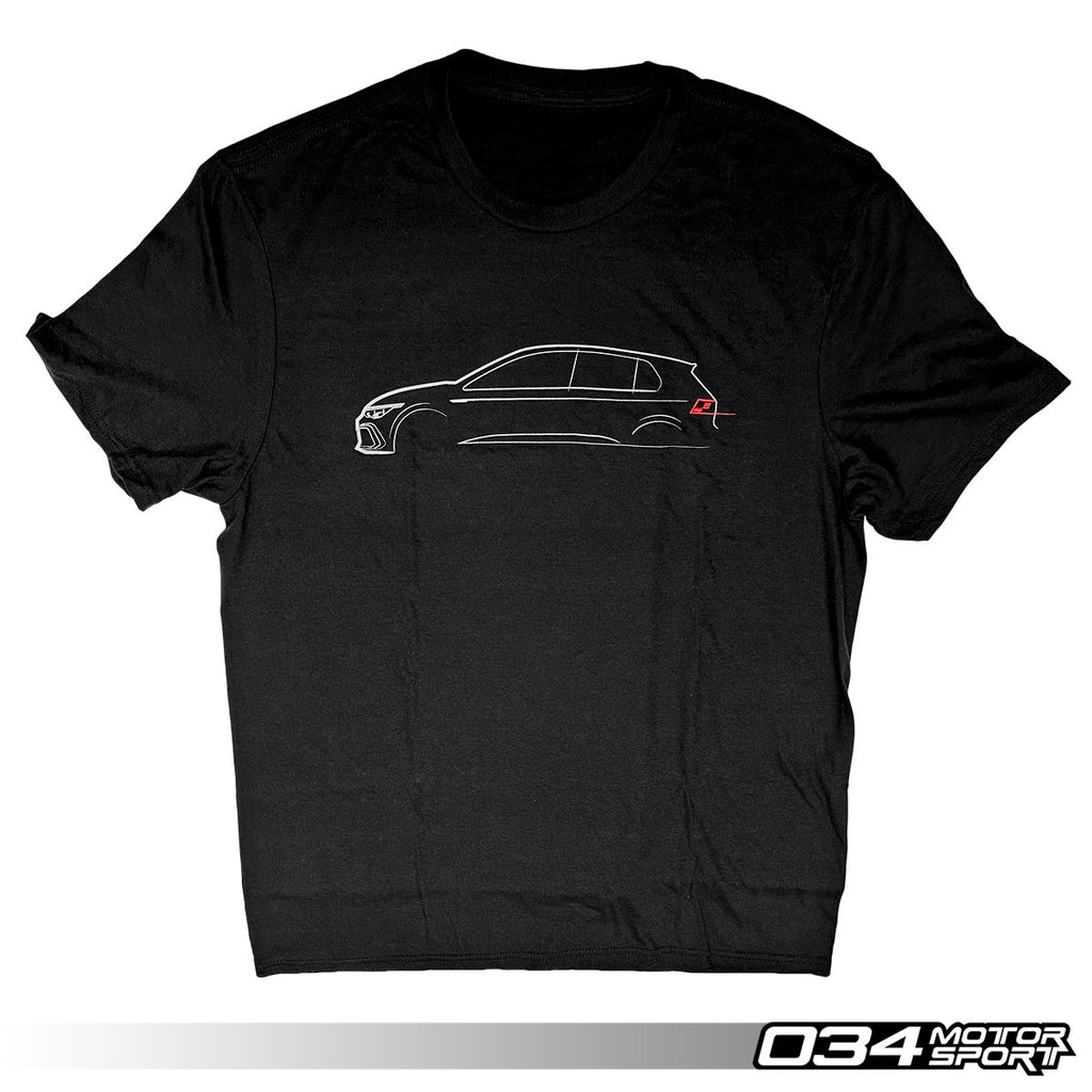 034Motorsport T-Shirt, MK8 Volkswagen GTI Line Art