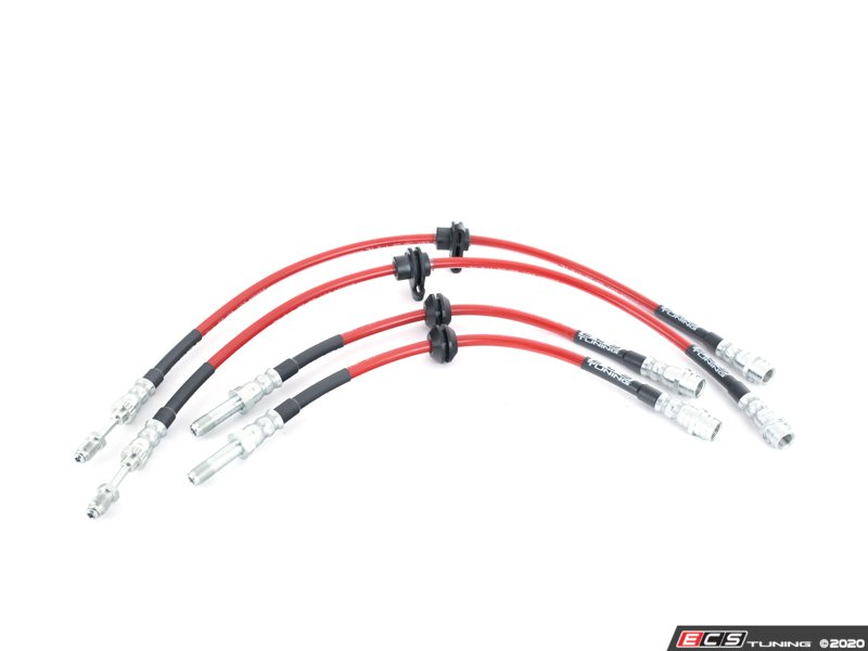 ECS Tuning Exact-Fit Stainless Steel Brake Lines - Front & Rear Kit