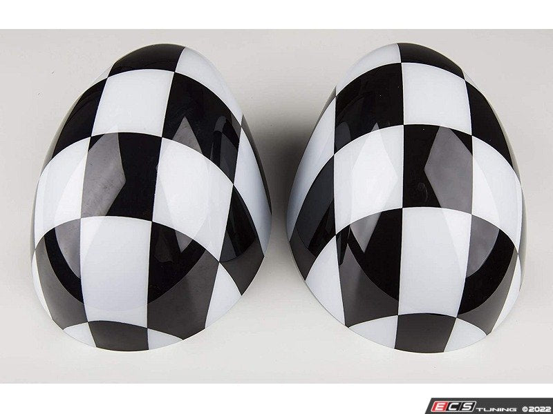 ECS Tuning Mirror Cap Checkered Flag - Set