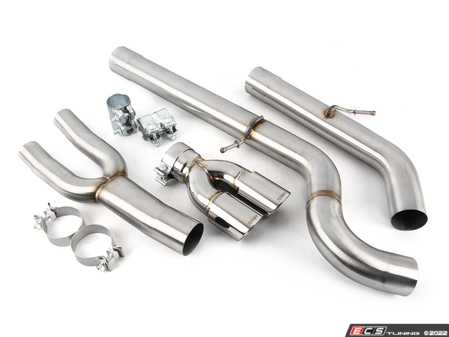 Turner Motorsports E9X N52 Muffler And Resonator Delete Kit (w/ Chrome Tips)