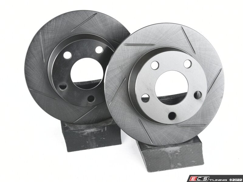 ECS Tuning Rear V5 Slotted Brake Rotors - Set (255x10) 1.50" Offset