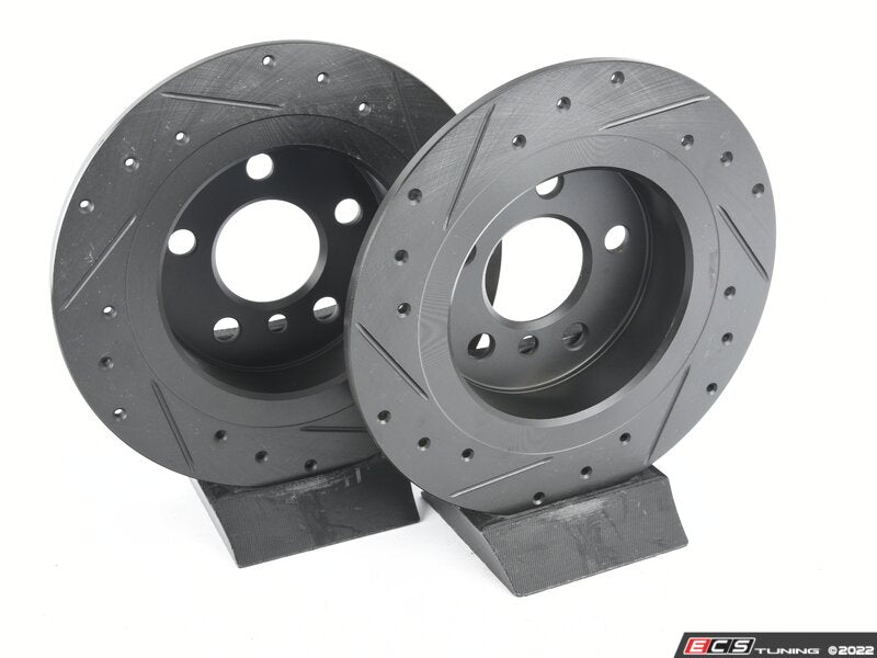 ECS Tuning Rear V5 Drilled & Slotted Brake Rotors - Set (280x10)