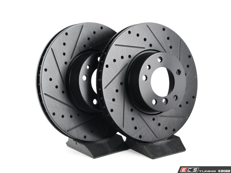 ECS Tuning Front V5 Drilled & Slotted Brake Rotors - Set (324x30)