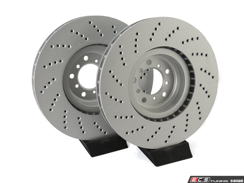 ECS Tuning Front V5 Drilled Brake Rotors - Set (374x36)