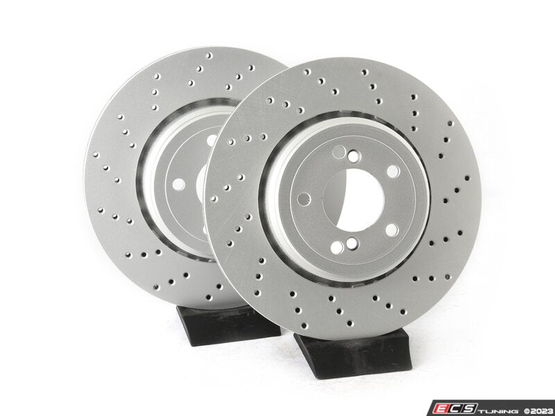 ECS Tuning Rear V5 Drilled Brake Rotors - Set (350x24)