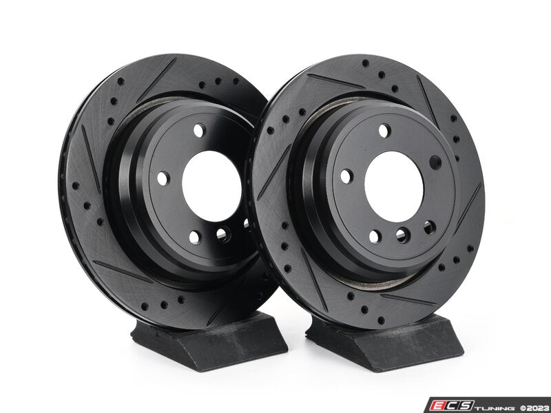 ECS Tuning Rear V5 Drilled & Slotted Brake Rotors - Set (298x20)