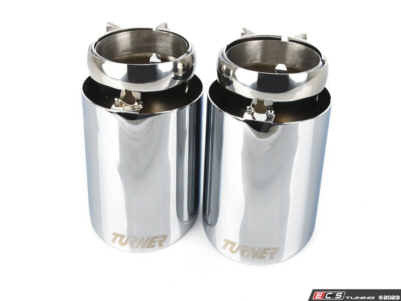 Turner Motorsport 3.5" Mirror Chrome Swivel Exhaust Tips - Set of 2