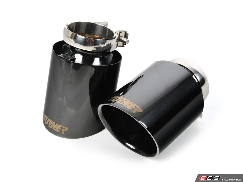 Turner Motorsport 4.0" Black Chrome Swivel Exhaust Tips - Set of 2