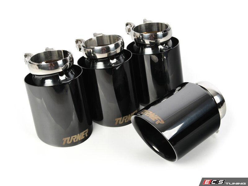 Turner Motorsport 4.0" Black Chrome Swivel Exhaust Tips - Set of 4
