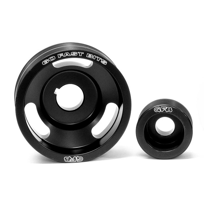 GFB 2001 Underdrive Pulley Kit 2-Piece. Crank and alternator pulleys & belts. Suits for WRX / STi MY94-07, Forester MY98-07, Legacy MY03-07 models.
