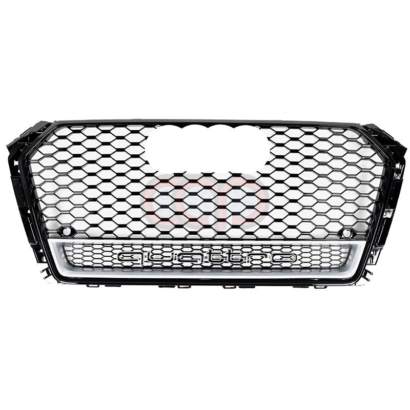 CAP 2017-2019 Audi RS4 Honeycomb Lower Frame Grille Quattro Silver Frame | B9 Audi A4/S4
