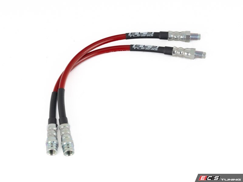 ECS Tuning Exact-Fit Stainless Steel Brake Lines - Rear