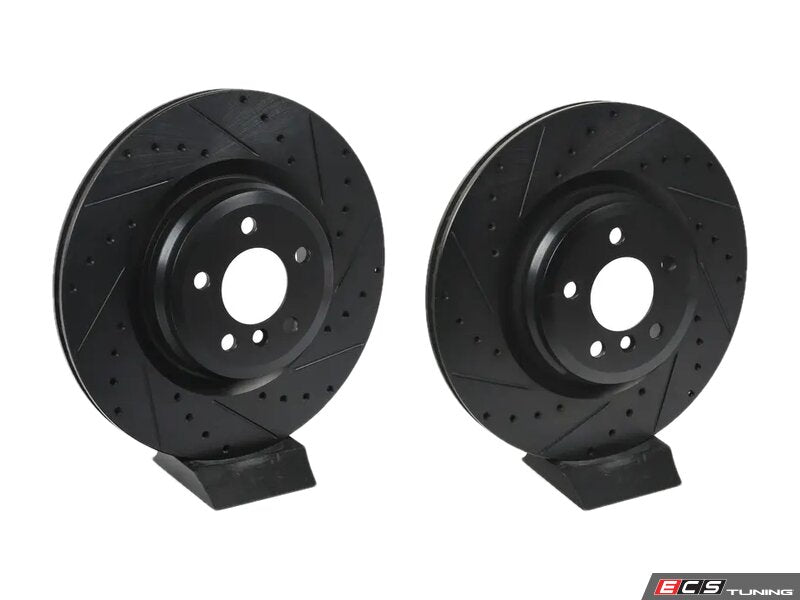 ECS Tuning Rear V5 Drilled & Slotted Brake Rotors - Set (370x24)