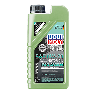 Liqui Moly motor oil bottle on a white background