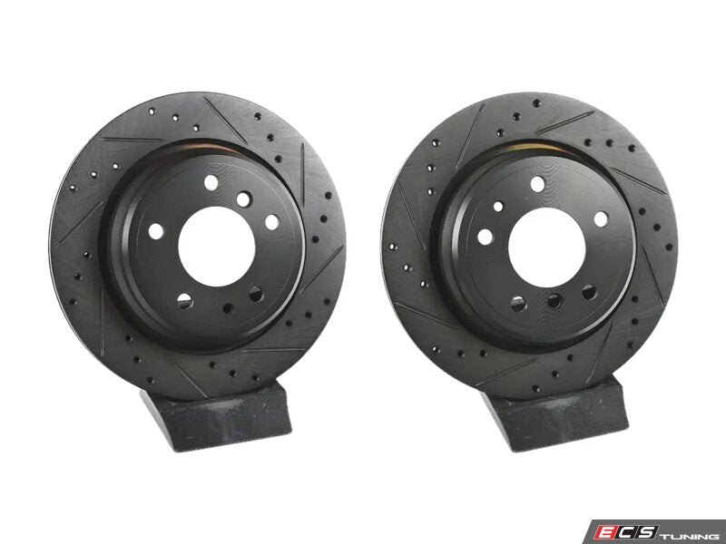 ECS Tuning Rear V5 Drilled & Slotted Brake Rotors - Set (300x20)