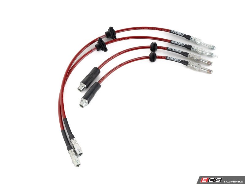 ECS Tuning Exact-Fit Stainless Steel Brake Lines - Front And Rear
