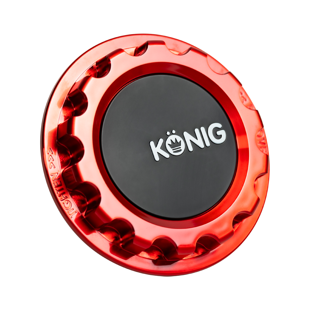 Konig Red Anodized Gear Center Cap