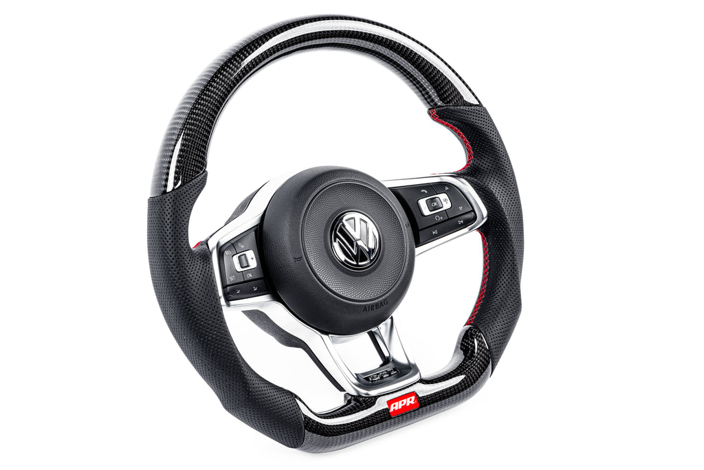 Volant APR - Fibre de carbone et cuir perforé
 MK7 GTI/GLI Rouge (Pour une utilisation sans palettes)