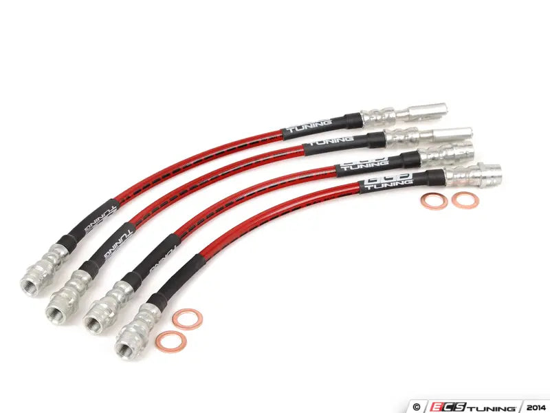 ECS Exact-Fit Stainless Steel Brake Lines - Complete Kit