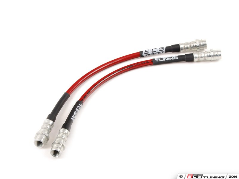 ECS Tuning Exact-Fit Stainless Steel Brake Lines - Rear