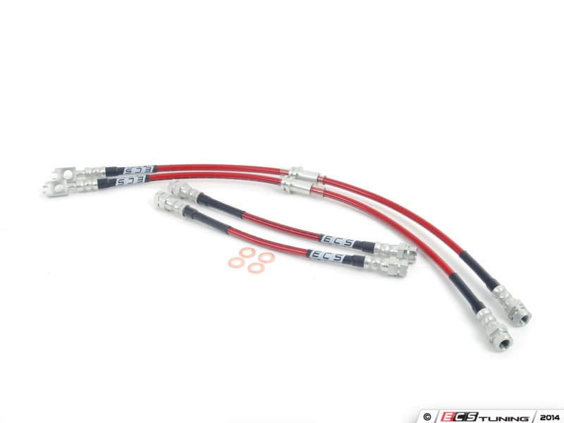 ECS Tuning Exact-Fit Stainless Steel Brake Lines - Kit (Drum Brakes)