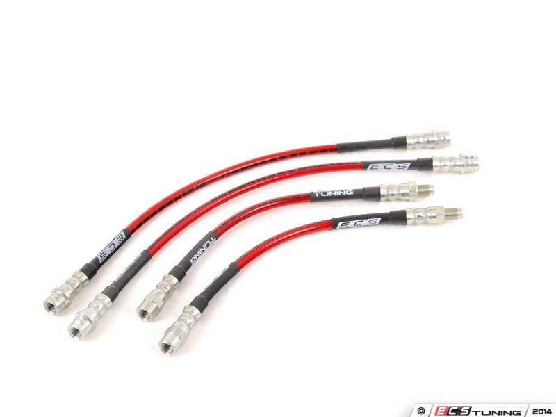 ECS Tuning Front & Rear Exact-Fit Stainless Steel Brake Lines - Kit