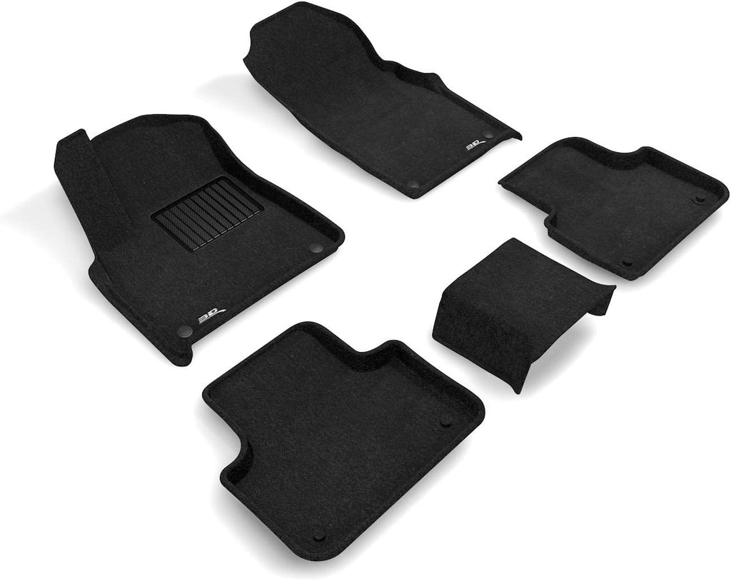 3D MAXpider Audi Q7/SQ7 (17-24) & Q8/SQ8/RS Q8 (20-24) Elegant Black Front & Rear Floor Mats