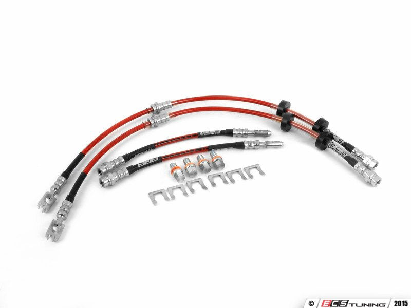 ECS Tuning Front & Rear Exact-Fit Stainless Steel Brake Lines - Kit