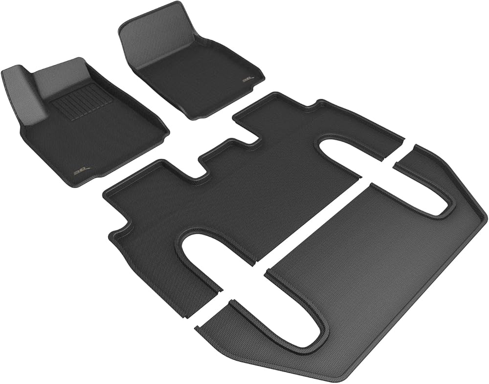 3D MAXpider 2022 Tesla Model X Kagu Floorliners R1 R2 R3 - Black