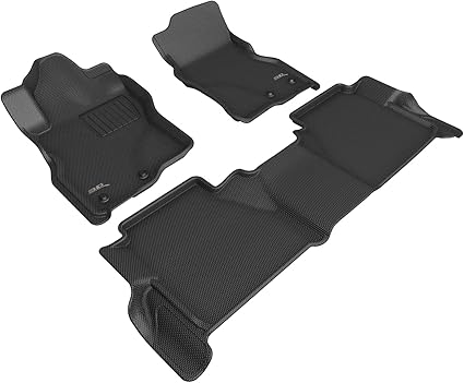 3D MAXpider 22-23 Nissan Frontier Crew Cab (w/ Subwoofer) Kagu Floor Mat Complete Set - Black