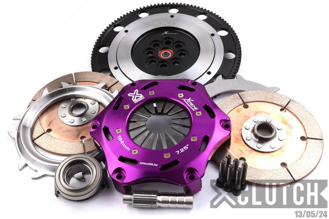 XClutch Stage 5 - 7.25" Twin Disc Rigid Ceramic Clutch Kit - Honda Prelude 2 0 S (1990) / Acura Integra Gs (1997) & more