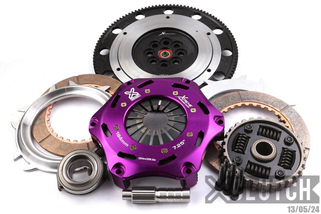 XClutch Stage 5 - 7.25" Twin Disc Sprung Ceramic Clutch Kit - Honda Prelude 2 0 S (1990) / Acura Integra Gs (1997) & more