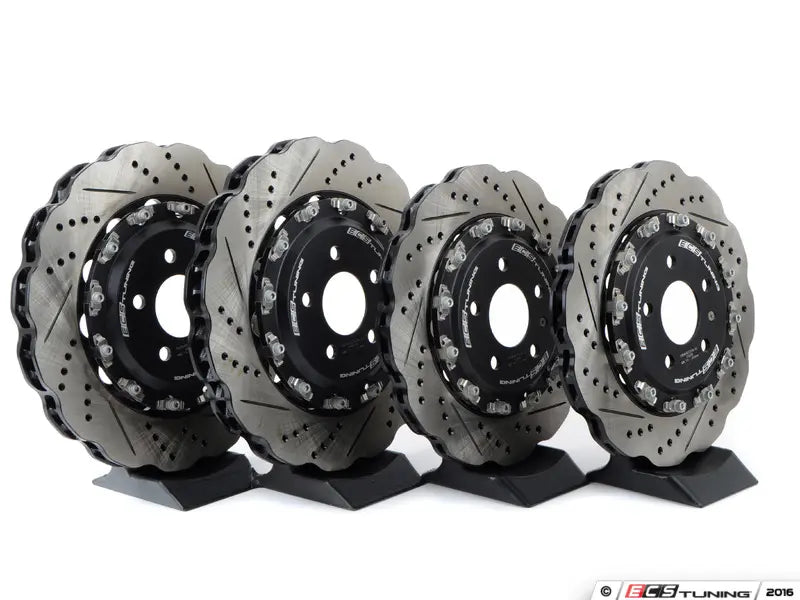 ECS Tuning Performance Front & Rear Scalloped Rotors - Audi B8 RS5