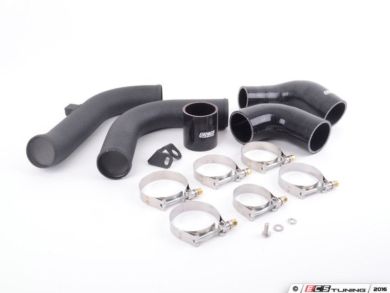 ECS Tuning MK8 GTI Intercooler Charge Pipe Kit - Wrinkle Black