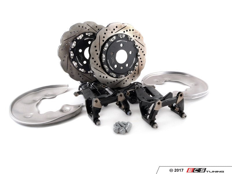 ECS Tuning Rear Big Brake Kit - Stage 1 - 2-Piece Tru-Float Scalloped Rotors (330x22)