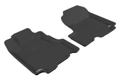 3D MAXpider 2007-2011 Honda CR-V Kagu 1st & 2nd Row Floormats - Black