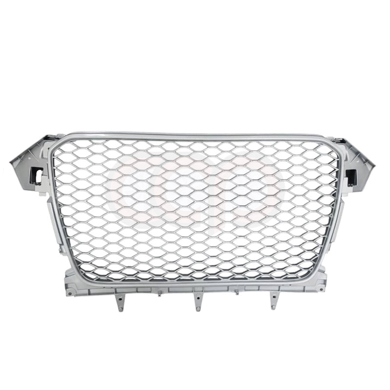 CAP 2013-2016 Audi RS4 Honeycomb Satin Silver Grille - Plain | B8.5 Audi A4 Allroad
