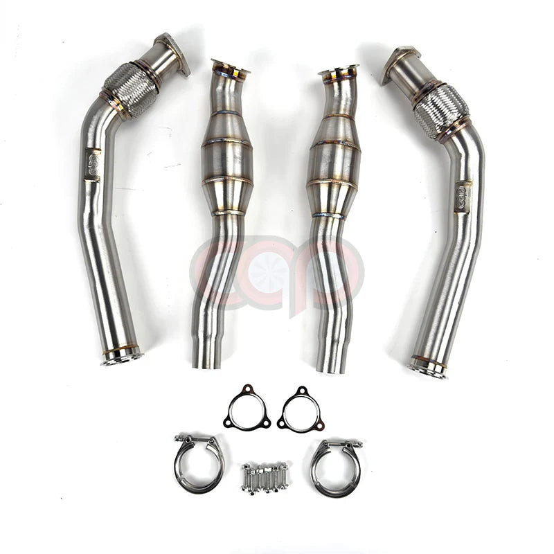 CAP Audi 3.0T Resonated Supercharged V6 Downpipes V2 - 2008-2017 B8/B8.5 S4, S5, A6, A7, Q5, SQ5