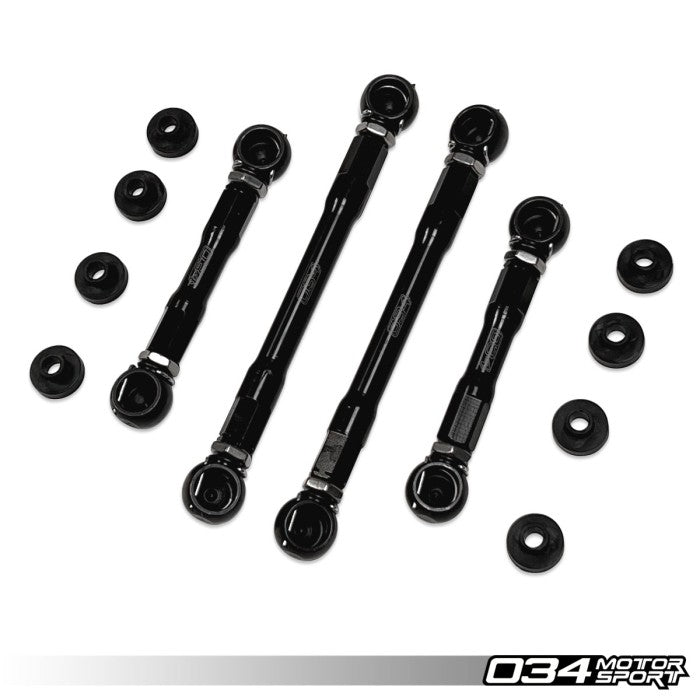 034Motorsport Billet Aluminum Adjustable Lowering Link Kit - Audi B9 (w/ Air Suspension) - Eurosport Performance