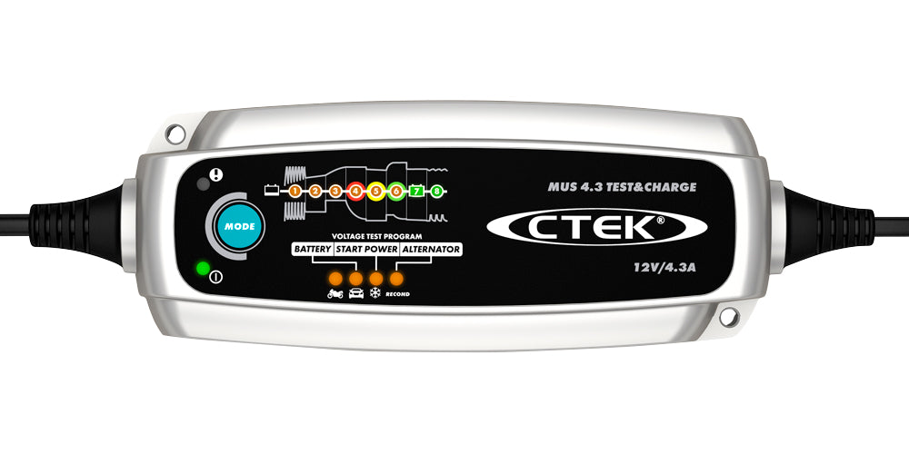 CTEK MUS 4.3 Test & Charge 12V Advanced Battery Charger & Tester