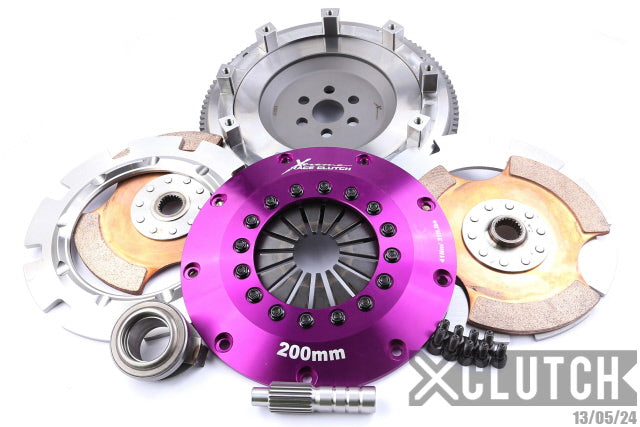XClutch Stage 5 - 8.0" Twin Disc Rigid Ceramic Clutch Kit - Mazda 323 (1993)