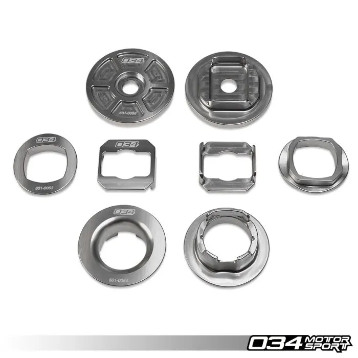 034Motorsport Billet Aluminum Rear Subframe Insert Kit, BMW F2x/F3x Chassis