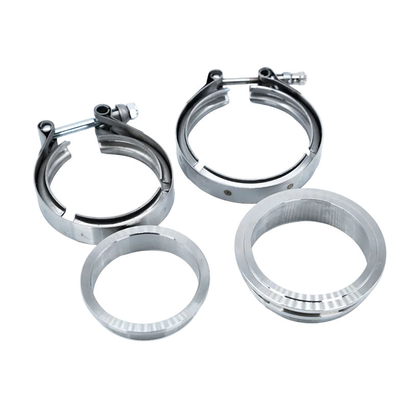 Comp Turbo CT5RX SS Manifold Side Inlet / Downpipe Outlet Flange and Clamp Set (Dual V-Band Hsg)